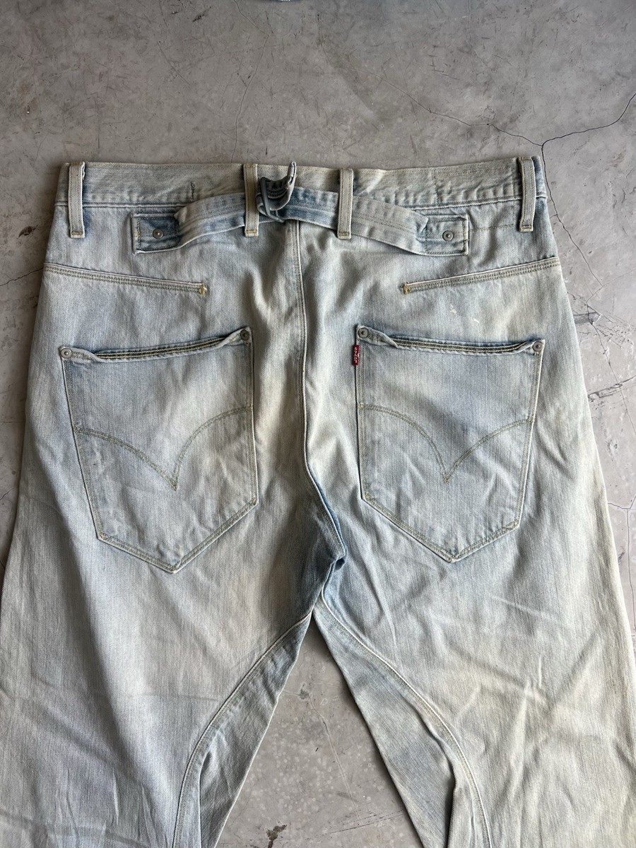 Many Vintage Levis Engineered Twisted Buckle Back Jeans In Stock