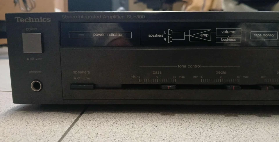TECHNICS SU-300 AMPLIFICATORE STEREO HIFI VINTAGE  FUNZIONANTE - Immagine 4 di 4