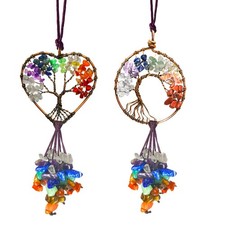 Healing Crystal Decor Tree Of Life Car Mirror Hanging Accessories7 Chakras Ston Healing Crystal Decor Tree Of Life Car Mirror Hanging Accessories7 Chakras Ston