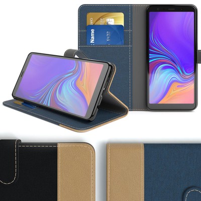 EAZY CASE für Samsung Galaxy A7 2018 Tasche Handytasche Hülle Jeans Schutzhülle