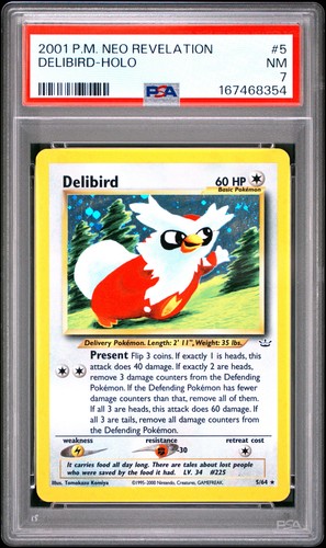 Delibird (Unlimited) graded PSA 7 for sale on eBay