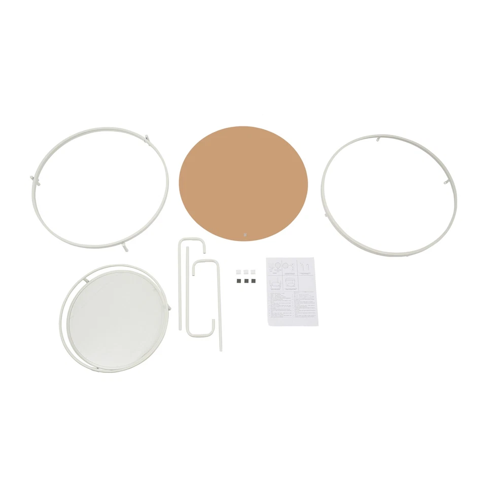 Mesa auxiliar redonda moderna de 2 niveles, mesa de centro, mesa de té para balcón, sala de estudio Foto 4 de 4