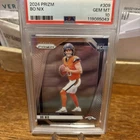 2024 Prizm Bo Nix Rookie #309 PSA 10 Gem Mint Denver Broncos HOT RC