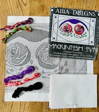 Fantastic Rennie Mackintosh Vintage Embroidery / Needlepoint Kit. Unworked. Rose