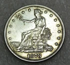 1878-S Silver Trade Dollar AU Frosty Luster in saflip #AO6