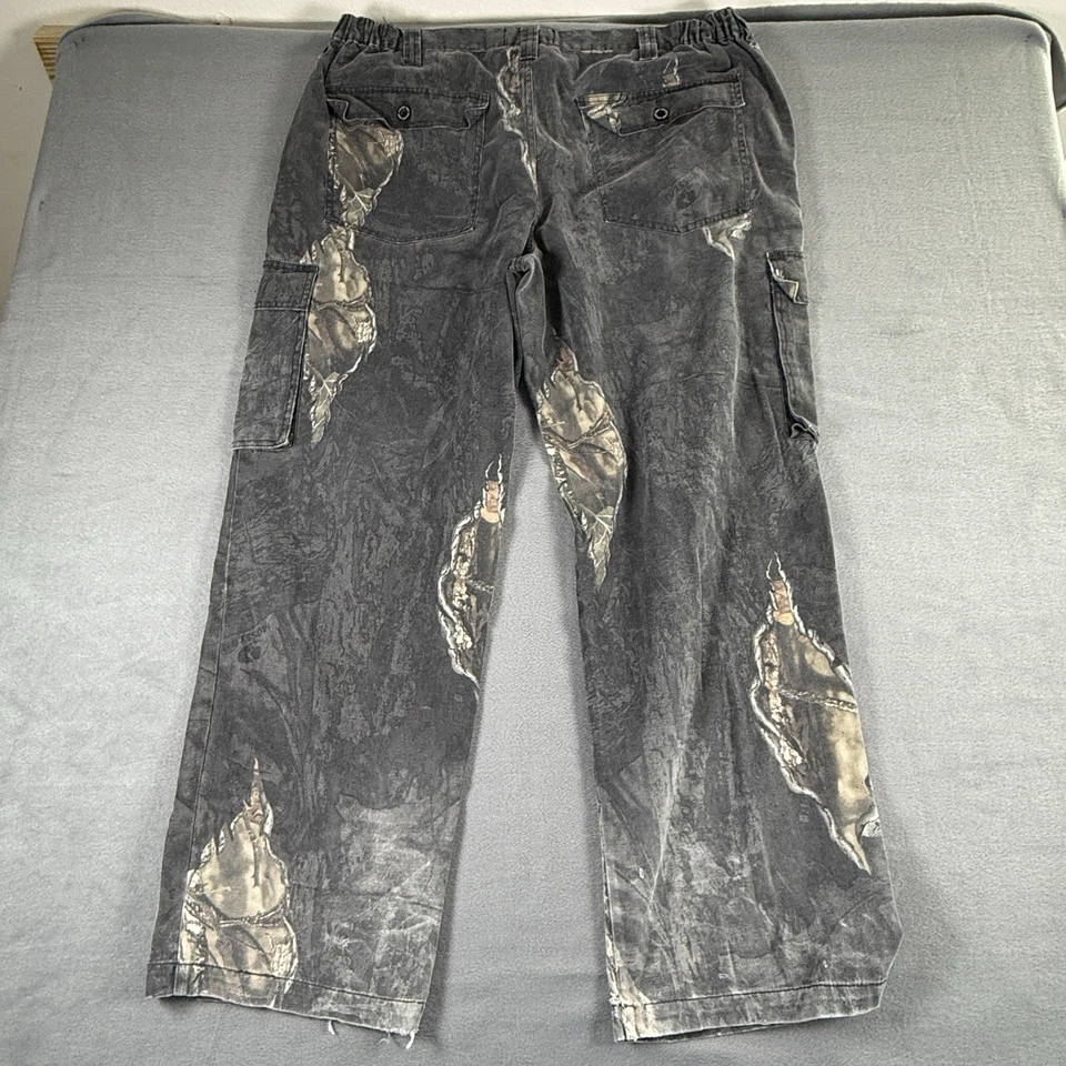Pantalones cargo Mossy Oak para hombre talla XL negros camuflados ruptura eclipse utilitarios caza Foto 4 de 4