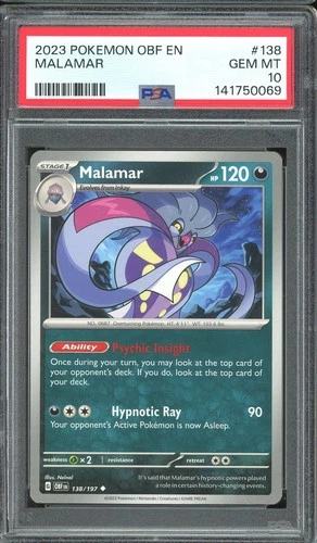 Pokemon TCG Scarlet & Violet Obsidian Flames #138 Malamar PSA 10