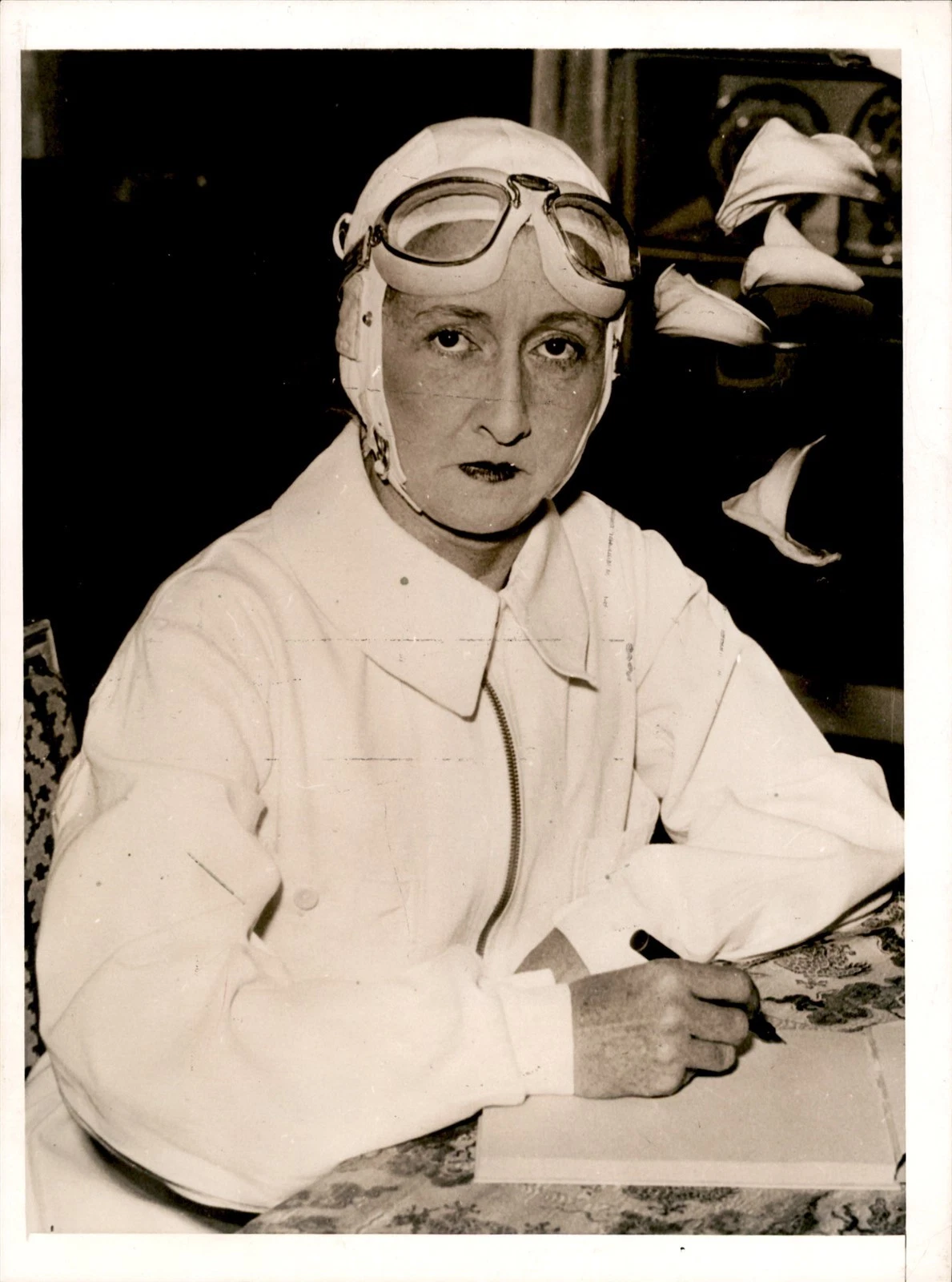 GA303 1940 Original ACME Photo MME. PAUL REYNAUD & AVIATRIX EDOUARD DALADIER - 画像1/2