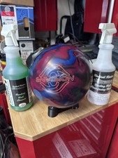 *USED - Bowling Ball - 15lb Ebonite "ENVISION SOLID" PLUGGED AND RESURFACED