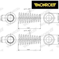 2X Fahrwerksfeder Monroe SP3112 2 Federn Satz Federnsatz FüR Toyota