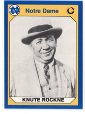 1990 Collegiate Collection Knute Rockne #70 Notre Dame