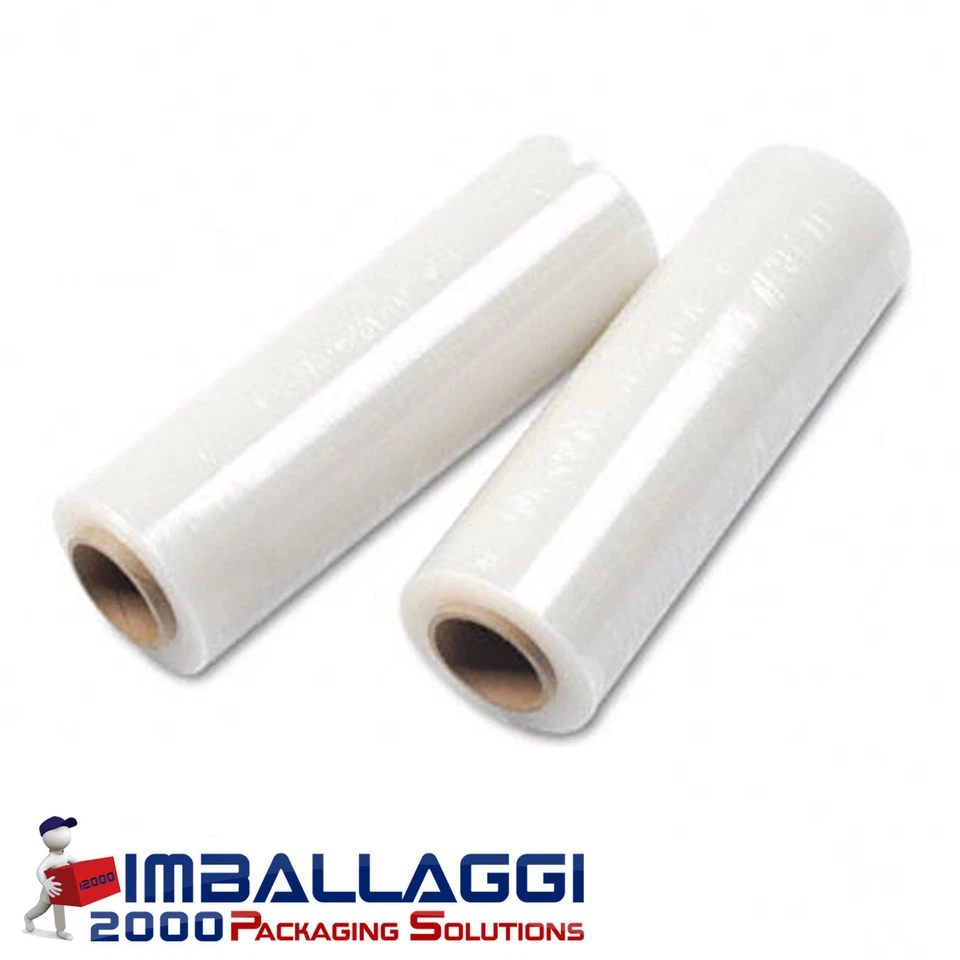 FILM ESTENSIBILE MANUALE BIANCO 6 ROTOLi PELLICOLA FASCIA PALLET