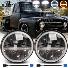 Pair 7" LED Headlights Hi/Low Beam For 1953-1977 Ford F-100 F-250 F-350 Pickup