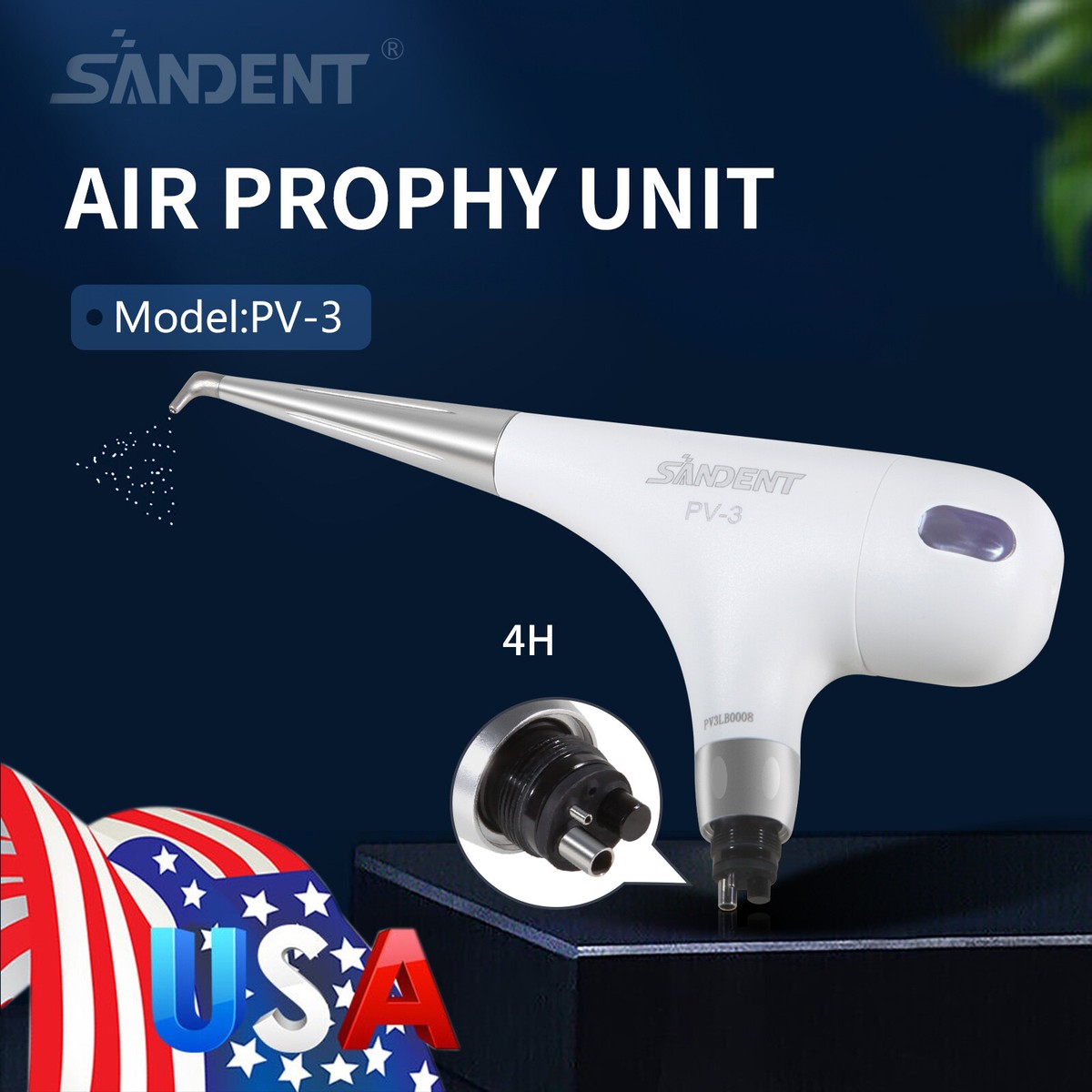5X Dentale Hygiene AIR FLOW Prophy Jet Polisher Teeth 4 Hole - Foto 9