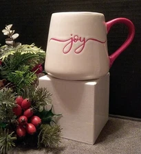 Winter Wonder Lane 🎄 Home For The Holidays Christmas Mug "Joy" Script Mug 16oz 