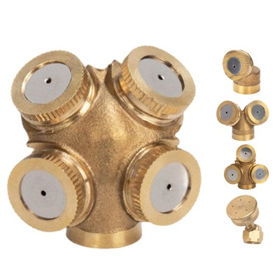 Brass Misting Nozzles Mister Sprinkler Outdoor Cooling System Garden Sprayer