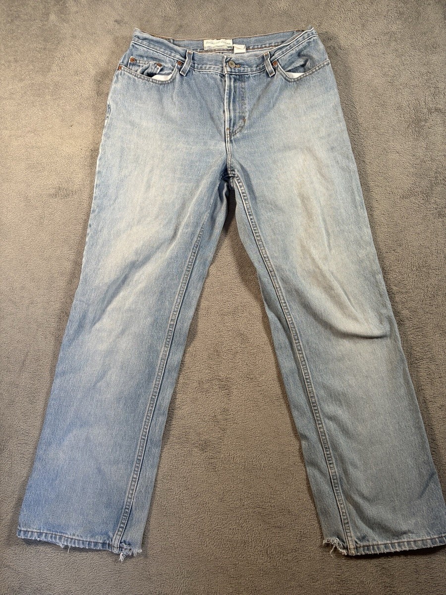 VINTAGE Old Navy Blue Jeans Women's 10 Reg Light Blue Distressed