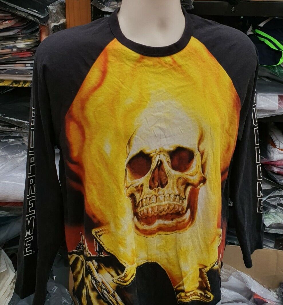 SS19 Supreme Ghost Rider Raglan L/S Top black Tee S small T SS19 Supreme Ghost Rider Raglan L/S Top black Tee S small T