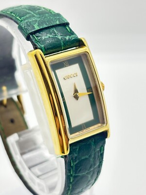 Exc+5 ] Gucci 2600L Green Gold Women's Quartz Watch Used Working F