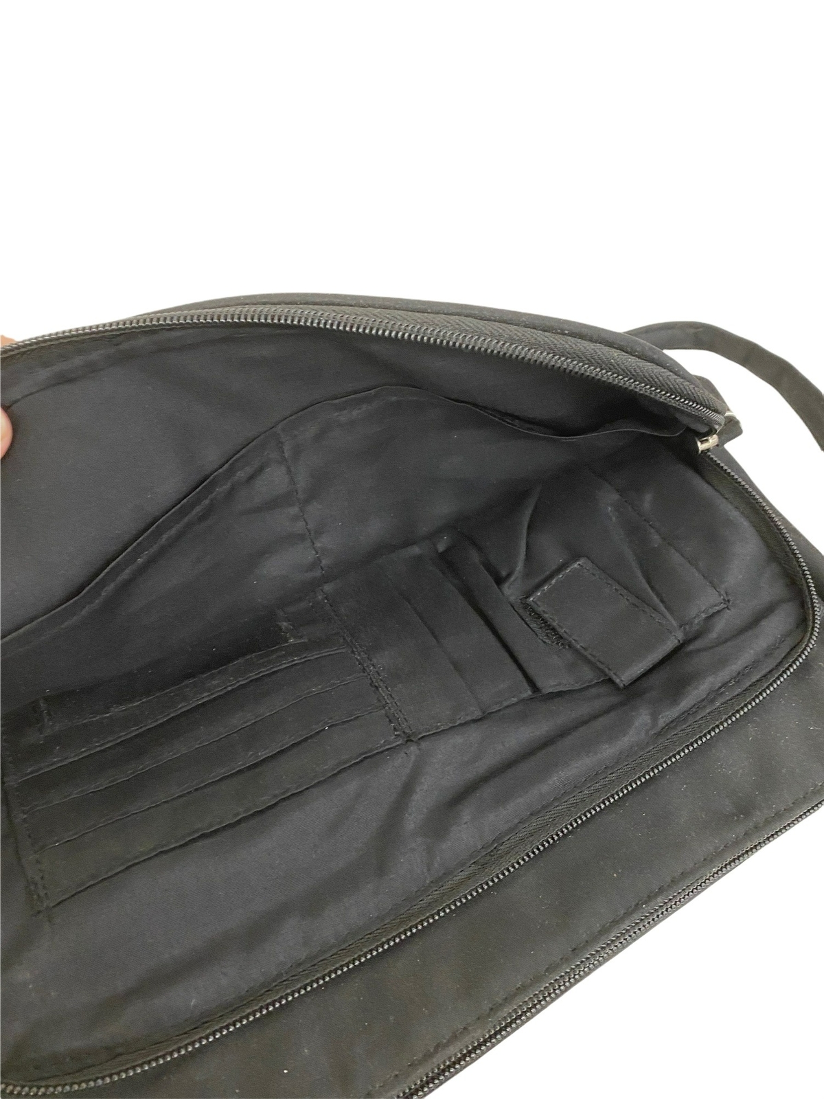 Solid black water resistant purse - image 4