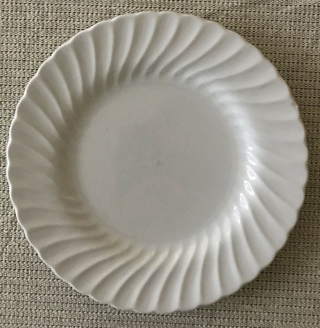 Sheffield bone white 10” dinner plate, scalloped edge eBay