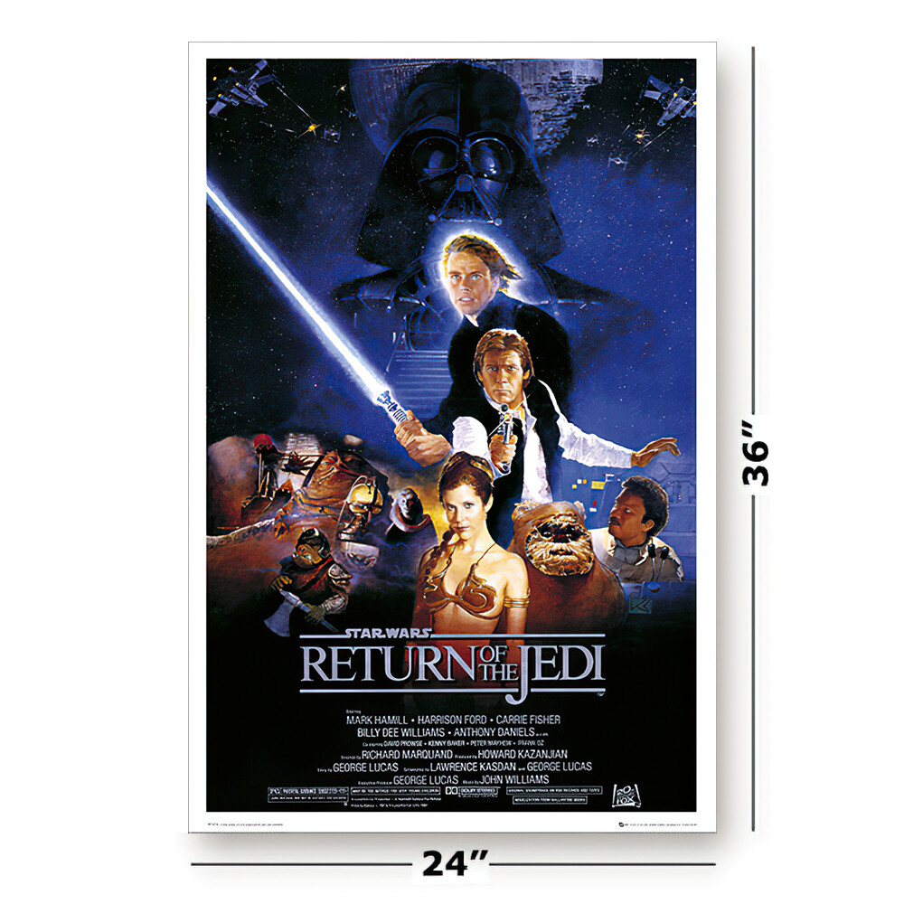 Star Wars Movie Poster Set - All 6 Episodes (24x36 Inches Each), Unframed Reproduction Prints 3 thumbnail image
