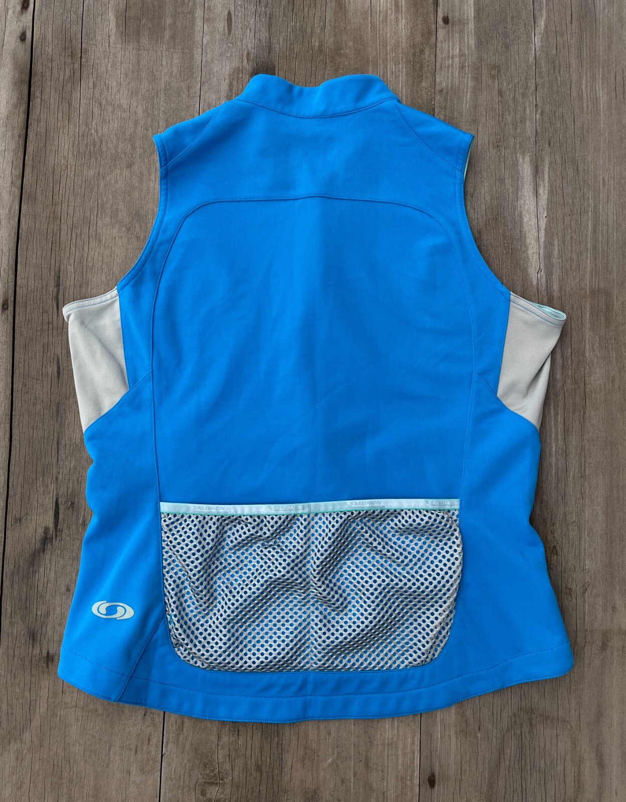 Raro Gilet Archivio SALOMON Windstopper Tecnico Gorpcore Y2K Blu Taglia L