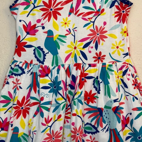 MINI BODEN Mädchen Jersey Tank Kleid Tropical Floral Taschen Detail Gr. 6-7 Jahre Schule - Bild 7 von 20