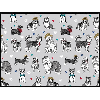 PET LOVER DOG Microfiber Countertop Dish Drying Mat, Machine Washable by Kay Dee