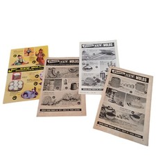 Vtg 60's 70's Duncan Ceramic Molds Print ADs Lot of 4 Figural Pottery Tiki MCM