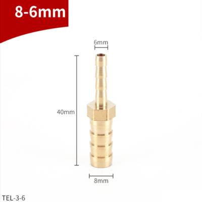 Brass Hose Fitting Adapter, Brass Barbed Connector Straight Hose Joiner Fitting for Air Fuel Pipe Gas Tubing 7/16in M14x1.5