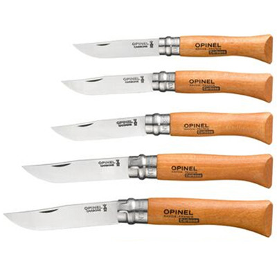 Messer Opinel Steel Carbon Locking Beech Wood Folding Knife France 5 6 8 9 10 12