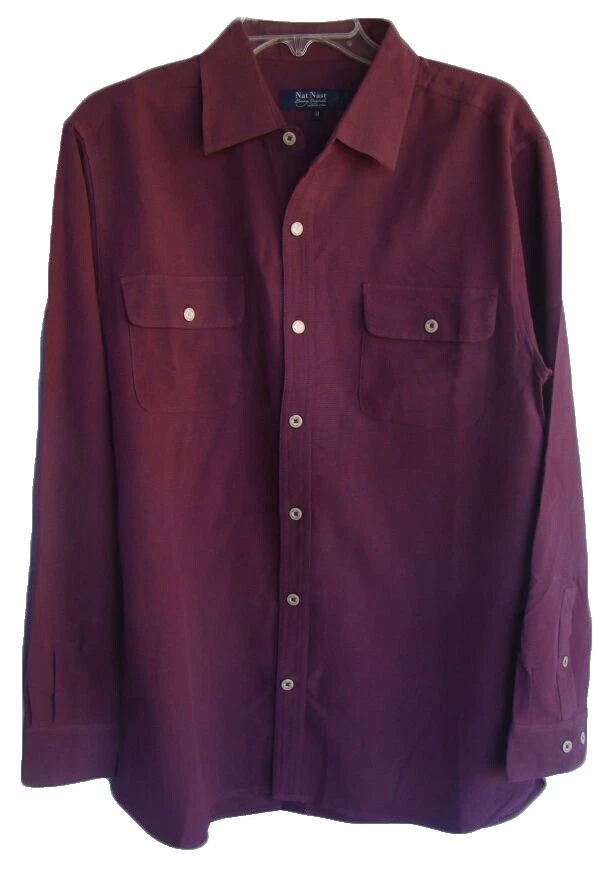Nat Nast Long Sleeve Casual Button-Down Shirts for Men