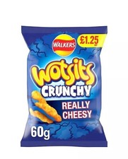 Walkers Wotsits Crunchy Really Cheesy Snacks PMP £1.25 Full Case 15x60g