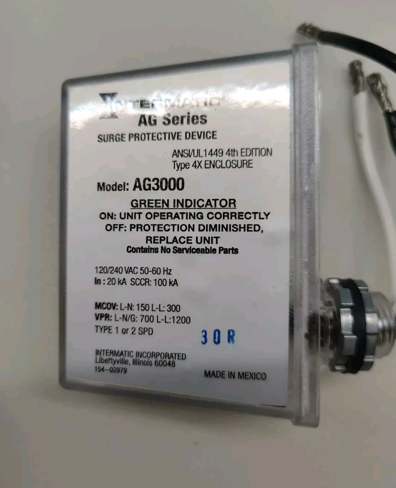 Intermatic AG3000 120/240 VAC Universal HVAC Surge Protective Device eBay