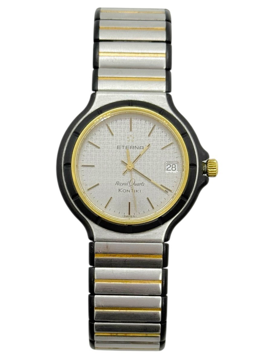 (READ) Eterna Kontiki Royal Quartz 2-Tone Rare Watch