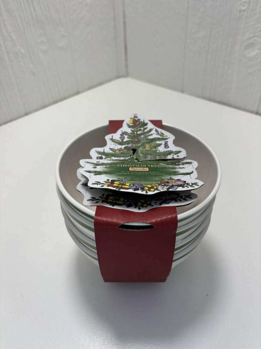 Spode Christmas Tree Inch BPA-Free Melamine Bowls, Set of New