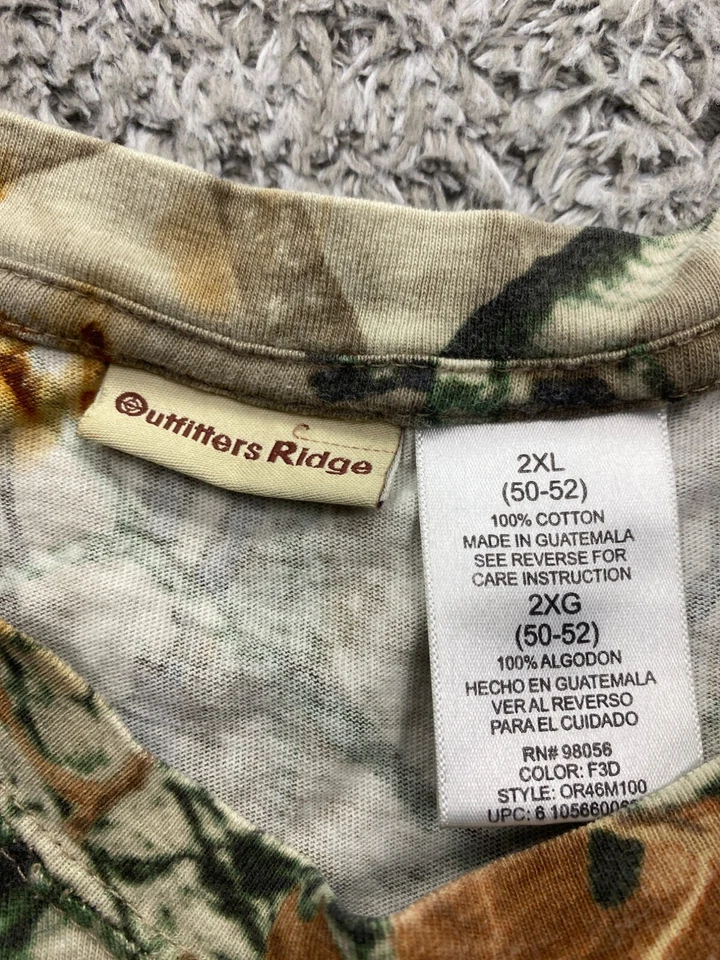 Camisa De Colección Outfitters Ridge Hombres XL Fusión 3D Camuflaje Caza Exterior Bolsillo Cuello Redondo Foto 4 de 4
