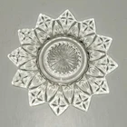 Vtg Vintage 6.5" (longest top) Clear Glass Small Appetizer Plate FEDERAL Sunburs