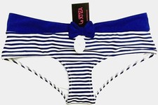 La Senza 'Sail Away' Bikini Bottoms UK 8 Nautical Blue / White Stripe BLUE BNWT