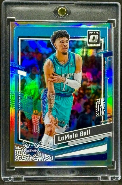Lamelo Ball Optic Holo Refractor Card Panini Hornets Mint