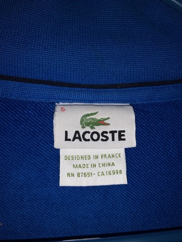 Izod Lacoste Full Zip Mock Neck Embroidered Track Jacket 5 Large - Picture 6 of 7