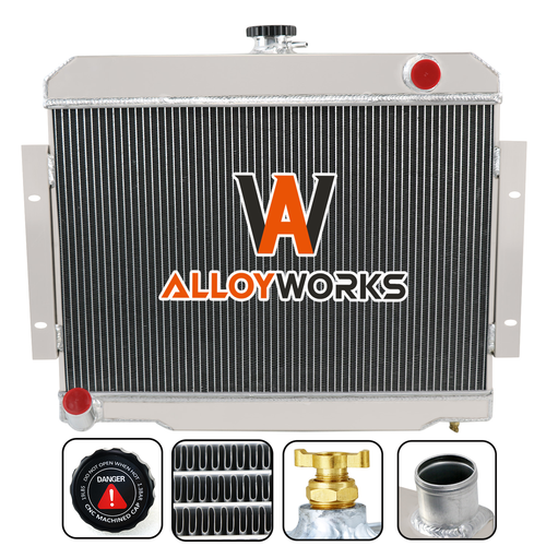 3 Row Aluminum Radiator For 1972-1986 Jeep CJ5 CJ6 CJ7 Scrambler 3.8L 4 ...