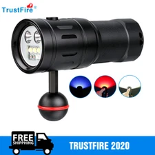 Trustfire DF35 Powerful LED Flashlight Underwater 100m Scuba Diving Flashlight