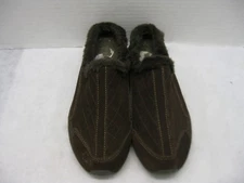 Easy Spirit Men's Slip on Brown Casual Loafers Size 6 w/ Faux Fur Collar