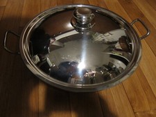 SPRING Switzerland Wok Vulcano GL Platinum - Antihaftbeschichtung mit Deckel