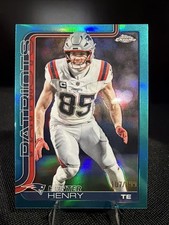 2025 Topps Chrome Hunter Henry Aqua Parallel New England Patriots #209