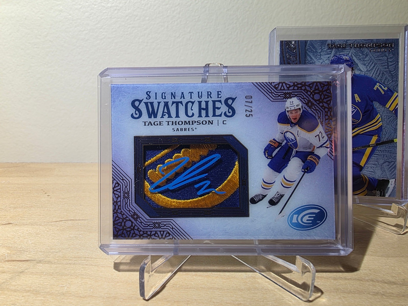 2025-26 Upper Deck Ice TAGE THOMPSON  Signature Swatches /25 SABRES + Base