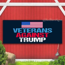 Veterans Against Trump Indoor Outdoor Banner Sign with grommets
