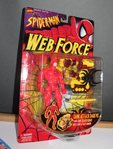 Marvel Spider-Man Web Force With Tank Attack Daredevil Web Tank Toy Biz 1997